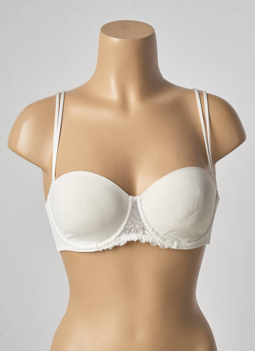 Soutien-gorge effet matière satinée haut soutien-gorge moulé beige SIMONE PERELE femme