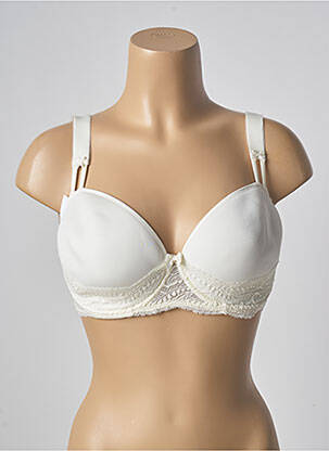 Soutien-gorge broderie haut soutien-gorge moulé beige SIMONE PERELE femme