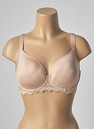Soutien-gorge effet matière satinée haut soutien-gorge moulé chair SIMONE PERELE femme