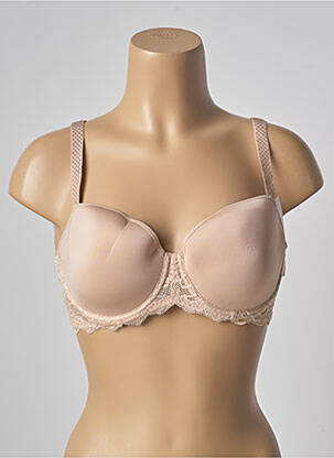 Soutien-gorge effet matière satinée haut soutien-gorge moulé chair SIMONE PERELE femme