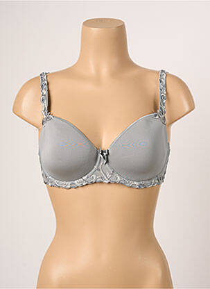 Soutien-gorge broderie haut soutien-gorge moulé gris SIMONE PERELE femme