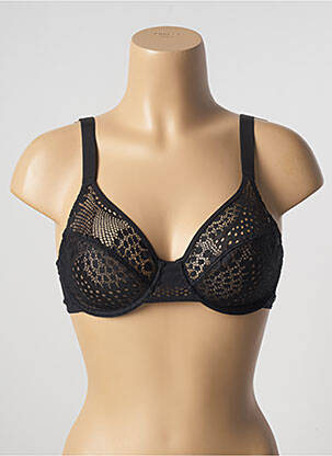 Soutien-gorge broderie haut soutien-gorge emboitant noir IMPLICITE femme