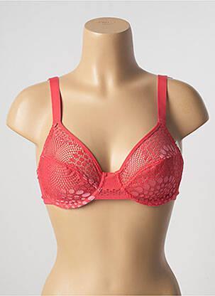 Soutien-gorge broderie haut soutien-gorge emboitant rouge IMPLICITE femme