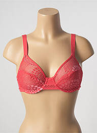 Soutien-gorge broderie haut soutien-gorge emboitant rouge IMPLICITE femme