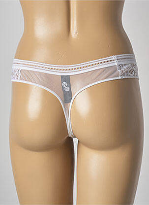 Tanga tulle transparent blanc IMPLICITE femme