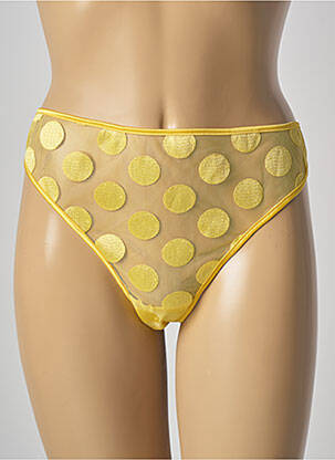 Tanga stretch jaune IMPLICITE femme