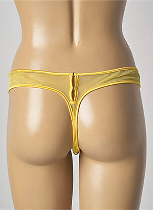Tanga stretch jaune IMPLICITE femme
