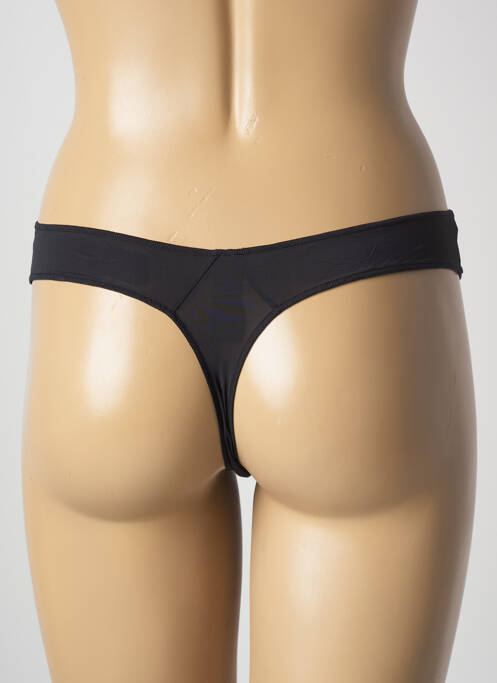 Tanga noir IMPLICITE pour femme