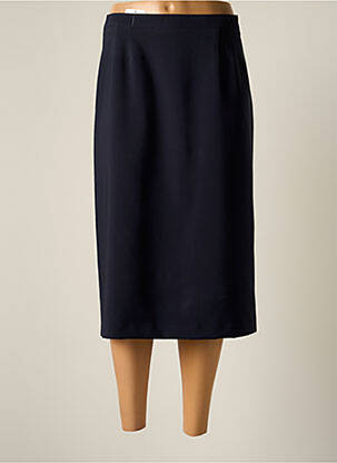 Jupe mi-longue coupe droite bleu JUMFIL femme