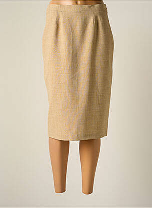Jupe mi-longue coupe droite beige JUMFIL femme