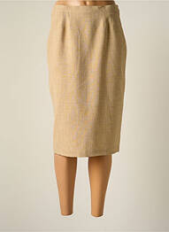 Jupe mi-longue coupe droite beige JUMFIL femme