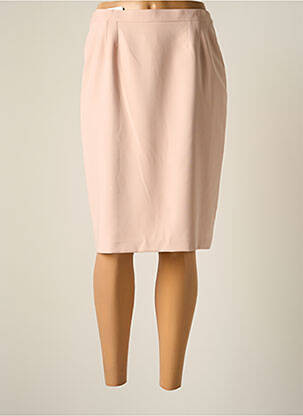 Jupe mi-longue coupe droite rose JUMFIL femme