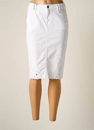 Jupe mi-longue taille normale blanc JUMFIL femme