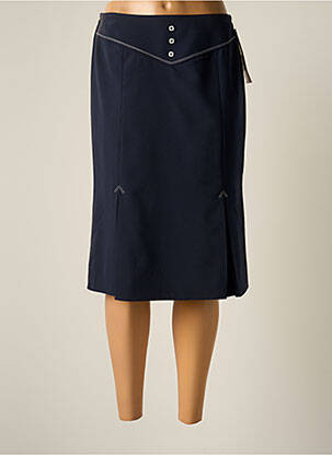 Jupe mi-longue stretch bleu IMPULSION femme