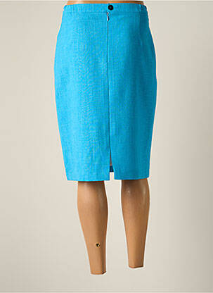 Jupe mi-longue coupe droite bleu JUMFIL femme