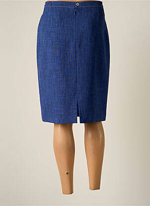 Jupe mi-longue coupe droite bleu JUMFIL femme
