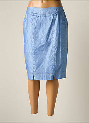 Jupe mi-longue stretch bleu JUMFIL femme