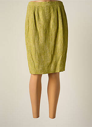 Jupe mi-longue coupe droite vert JUMFIL femme
