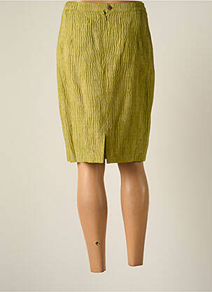 Jupe mi-longue coupe droite vert JUMFIL femme