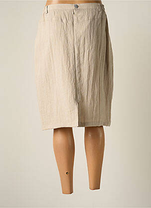 Jupe mi-longue coupe droite beige JUMFIL femme