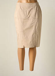 Jupe mi-longue coupe droite beige JUMFIL femme