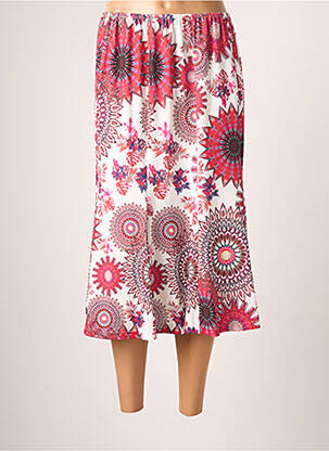 Jupe mi-longue taille normale rose JUMFIL femme