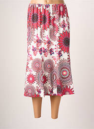 Jupe mi-longue doublure textile rose JUMFIL femme