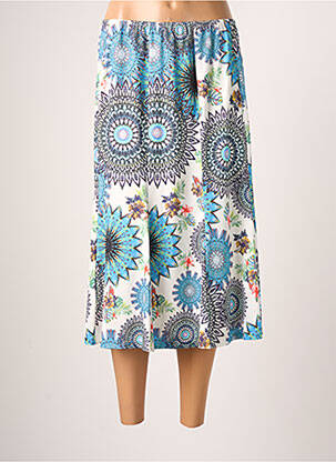 Jupe mi-longue taille normale bleu JUMFIL femme