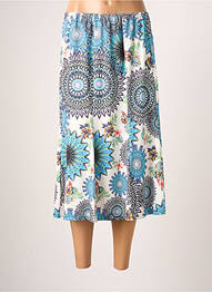 Jupe mi-longue doublure textile bleu JUMFIL femme