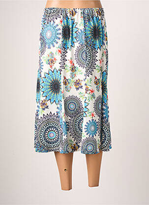 Jupe mi-longue taille normale bleu JUMFIL femme
