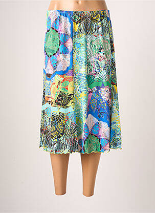 Jupe mi-longue stretch bleu JUMFIL femme