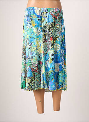 Jupe mi-longue stretch bleu JUMFIL femme