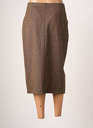 Jupe mi-longue taille normale marron JUMFIL femme