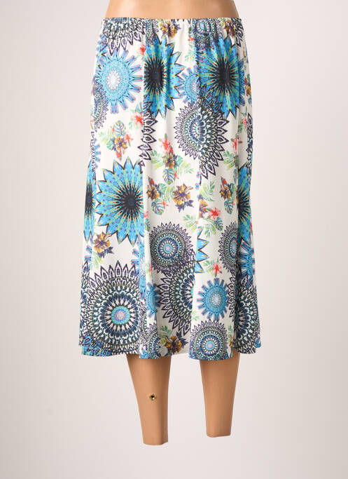 Jupe mi-longue taille normale bleu JUMFIL femme