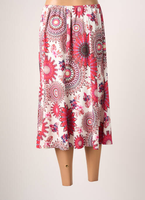 Jupe mi-longue rose JUMFIL pour femme