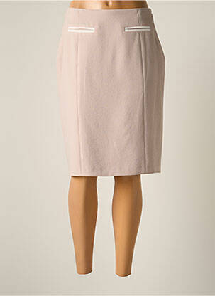 Jupe mi-longue taille normale beige JUMFIL femme