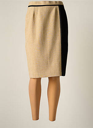Jupe mi-longue taille normale beige JUMFIL femme