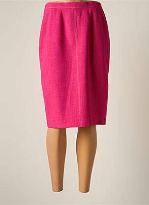 Jupe mi-longue taille normale rose JUMFIL femme