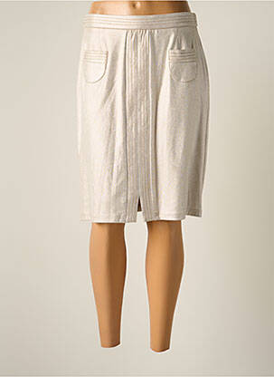 Jupe mi-longue stretch beige JUMFIL femme