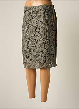 Jupe mi-longue doublure textile vert MERI & ESCA femme