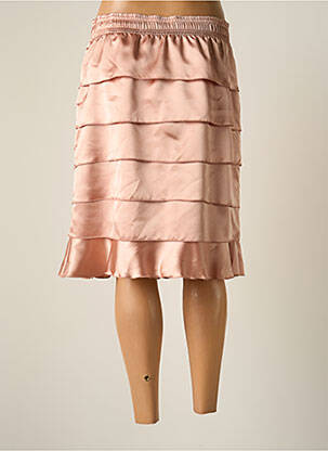 Jupe mi-longue taille normale rose JUMFIL femme