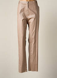Pantalon droit fermeture zippée sous rabat boutonné taille normale rose JUMFIL femme