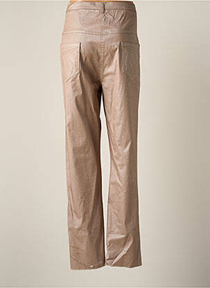 Pantalon droit fermeture zippée sous rabat boutonné taille normale rose JUMFIL femme