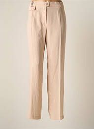 Pantalon droit tissage crêpe taille normale rose JUMFIL femme