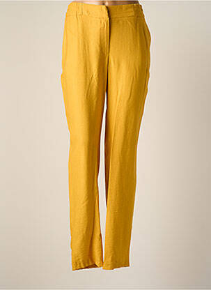 Pantalon slim taille élastique taille normale jaune JUMFIL femme