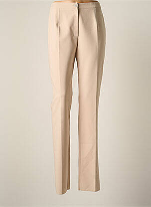 Pantalon slim tissage popeline taille normale beige JUMFIL femme