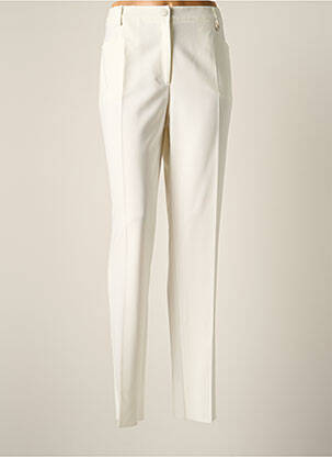 Pantalon slim taille élastique taille normale blanc JUMFIL femme