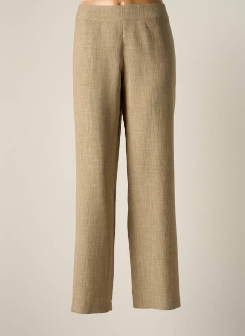 Pantalon droit taille élastique taille normale beige JUMFIL femme