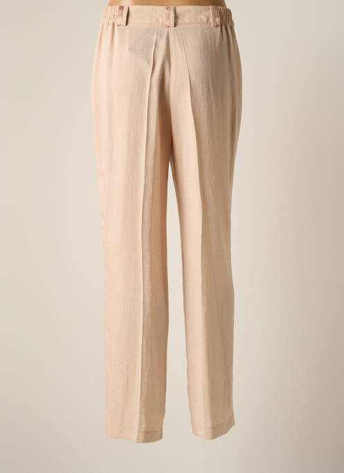 Pantalon droit tissage crêpe taille normale rose JUMFIL femme