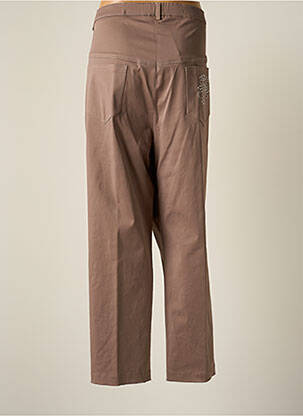 Pantalon slim taille haute taille haute marron JUMFIL femme